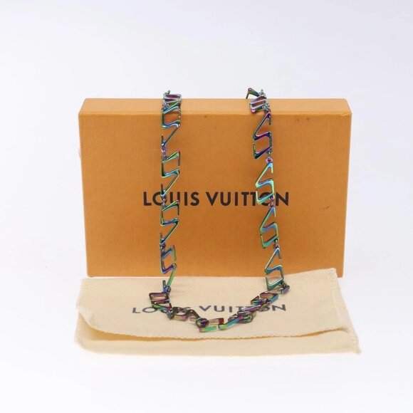 LOUIS VUITTON Collier LV Links Necklace metal Green M68909 LV Auth 127721M - Picture 12 of 12